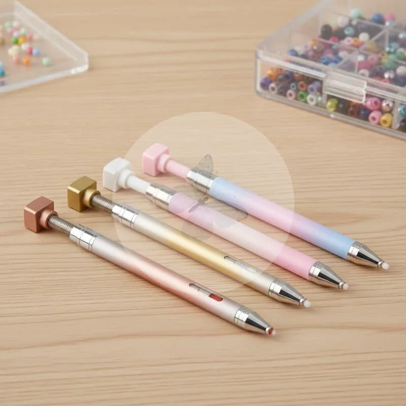 Gradient Self-Adhesive Point Drill Wax Stick Rotating Nail Art Rhinestone Gem Picker for DIY Nail Crafts