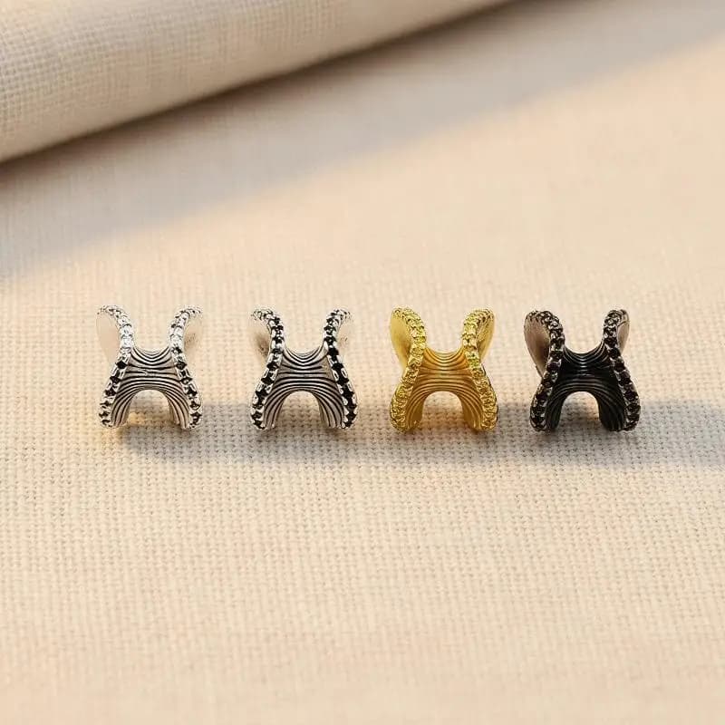 10 Pieces Alloy Wave Spacer Beads Diy Beaded Bracelet Necklace Spacer Beads Accessories Jewelry Making Materials