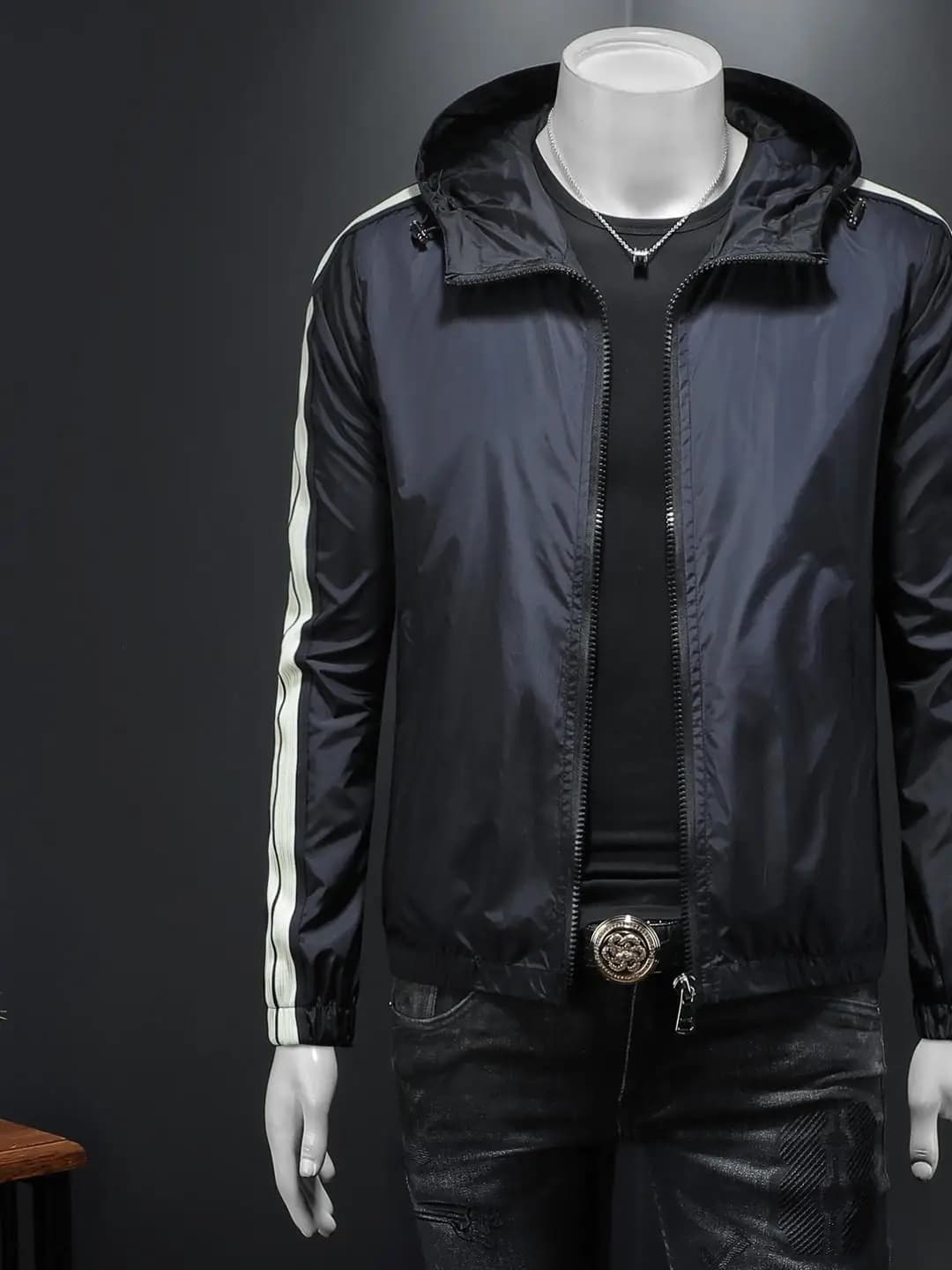 Giacca Casual da Uomo con Cappuccio, Nuovo Stile Primavera-Autunno, Semplice, alla Moda, Versatile, Versione Coreana, Slim Fit