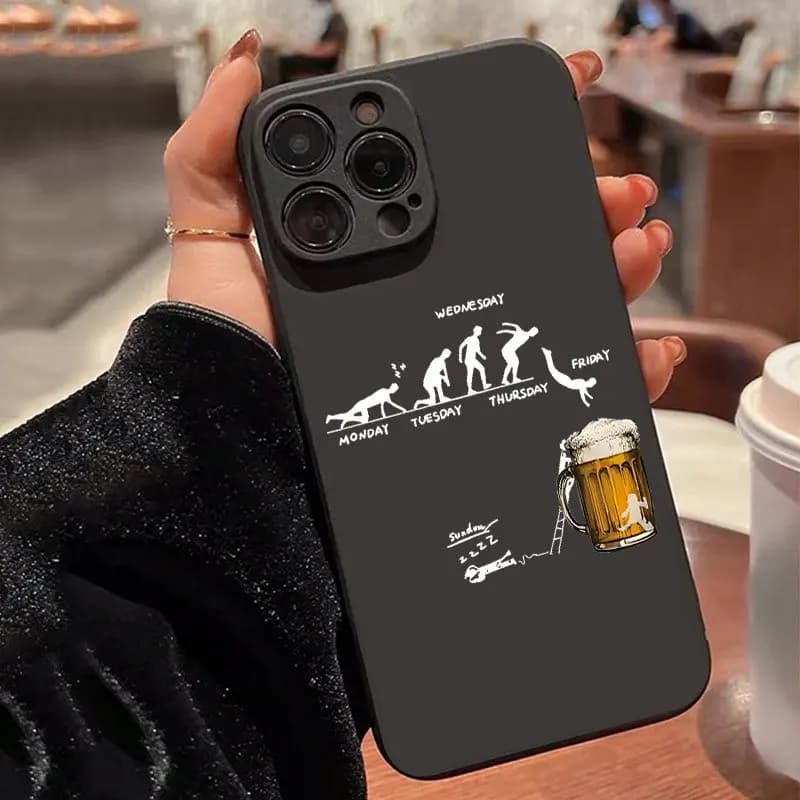 Creative phone case with beer theme for Samsung Galaxy A26 A25 A24 A36 A35 A56 A55 A54 A17 S25 Ultra S24 FE S23 Plus S22 S21 Cover