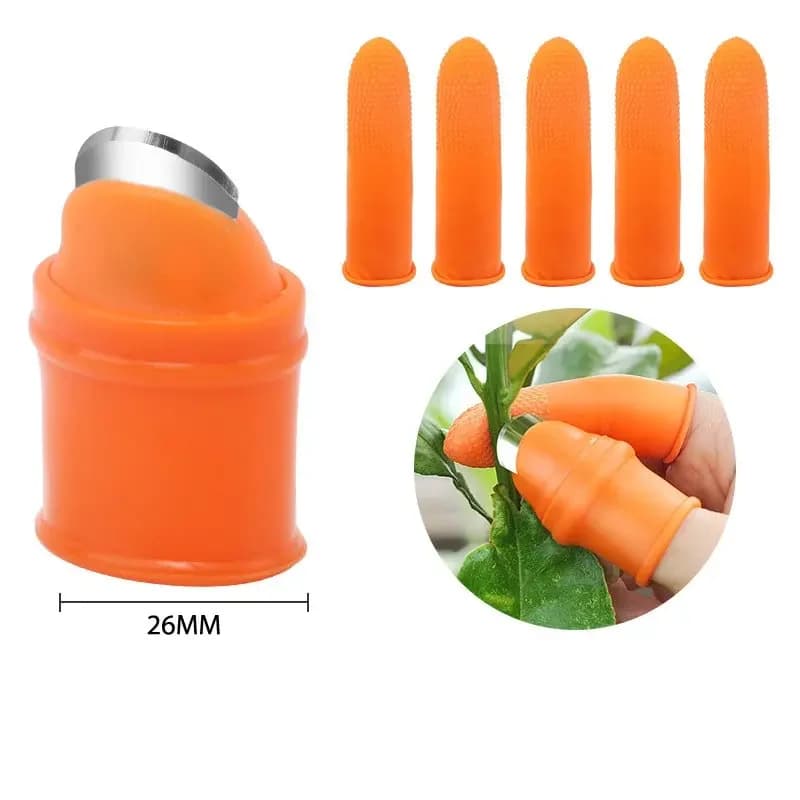 6 pz/set Thumb Cutter Attrezzi Da Giardinaggio Cesoie Da Potatura Bonsai Pot Raccolta Pianta Verdure Separatore Dito Strumento Taglierina Da Cucina
