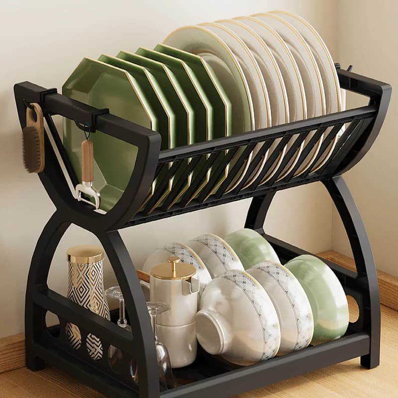 Home Multifunctional kitchen Storage Rack, Drain Bowl And Llate Storage Rack, Chopstick, Knife And Fork Storage Rack