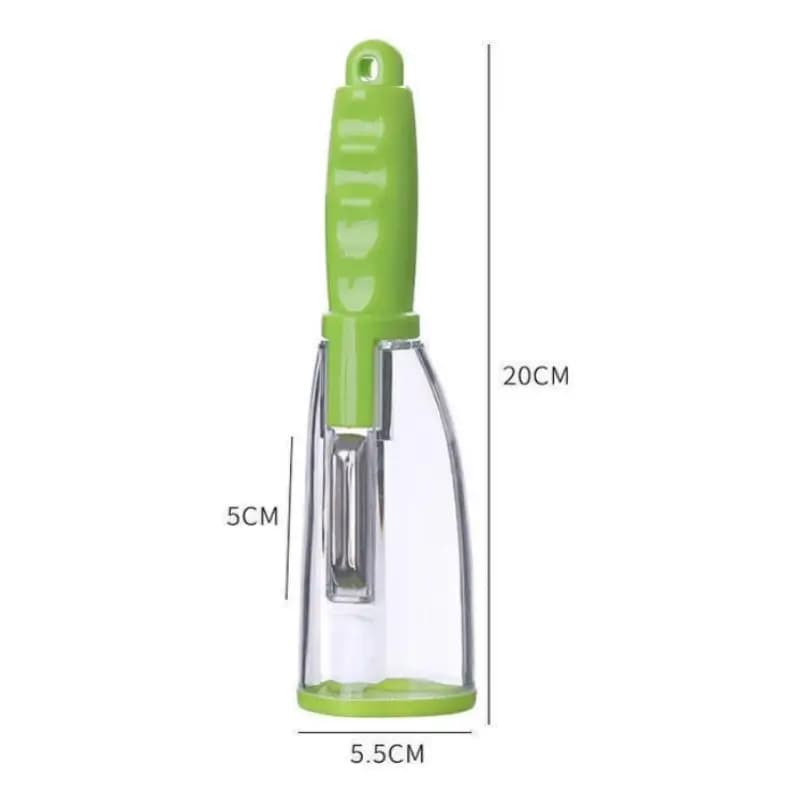 Multifunction Pelapatate knife with integrated container for fruit and vegetables - Kitchen tool