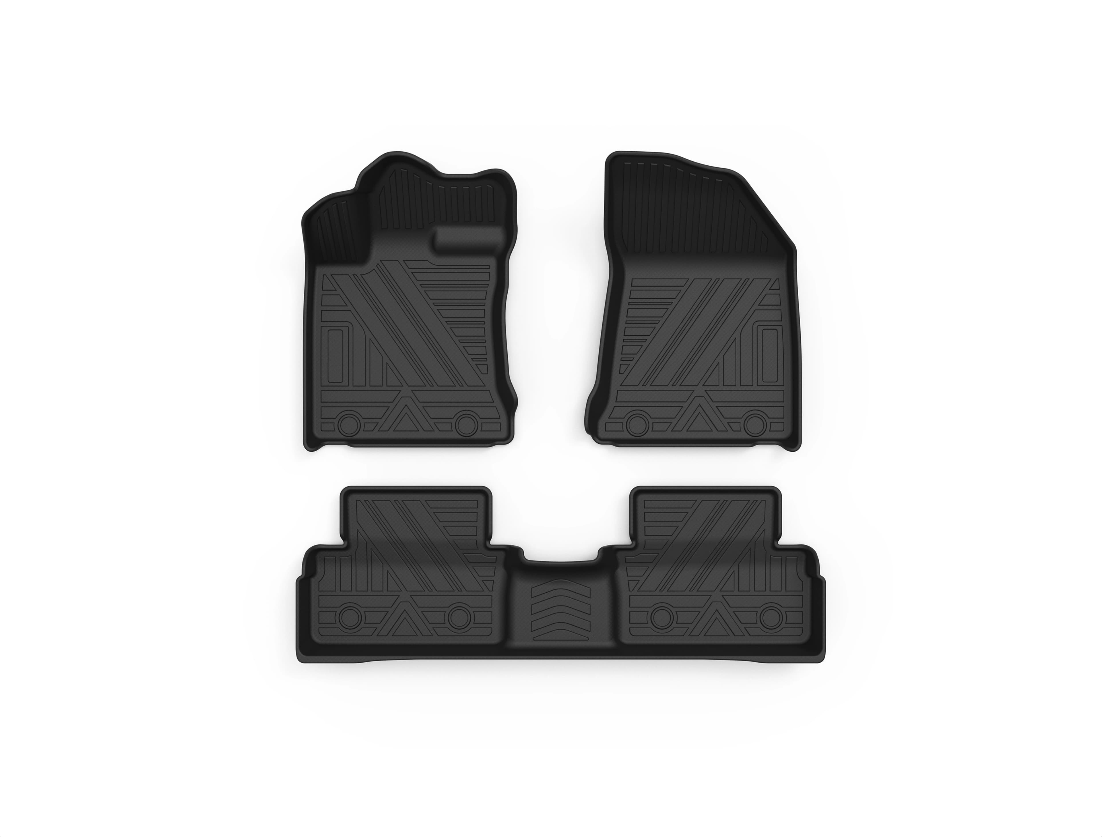 Tappetini Auto GA TPE per Geely Dihao 4a Gen 2022-2025, Set da 3 Pezzi Impermeabili, Accessori Auto