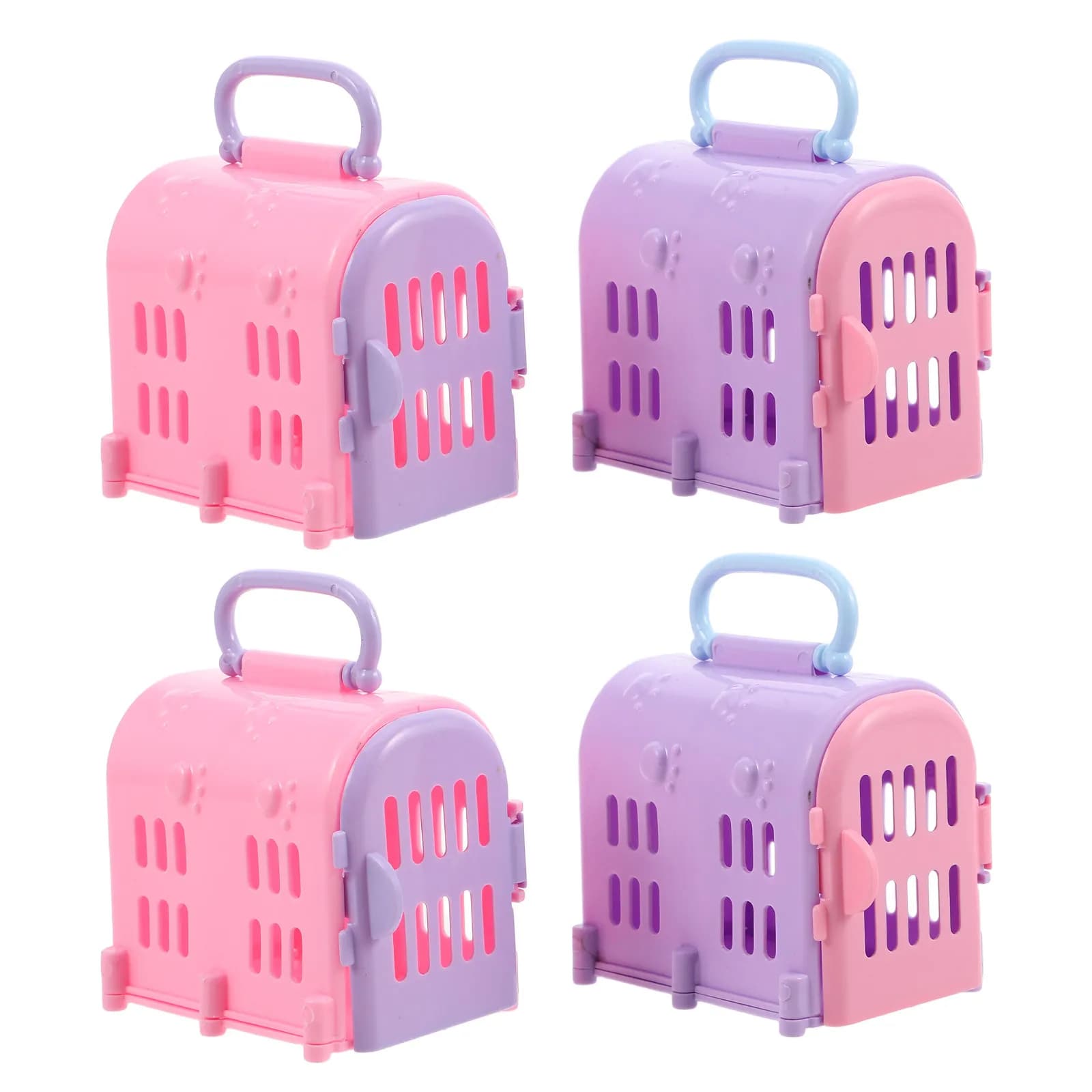 Set di 4 Trasportini per Animali Domestici in Miniatura, Realistici e Portatili, per Gioco di Ruolo e Modellismo