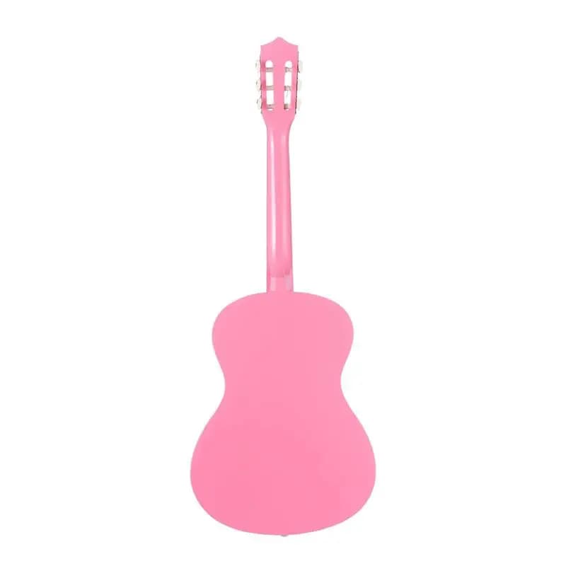 Chitarra Classica, 38 Pollici, Kit Chitarra Classica in Legno per Principianti, con Corde in Nylon, Borsa per Chitarra, Tracolla, Accordatore, Corde Extra, Plettri, Capotasto, in Legno di Tiglio, per Adolescenti Adulti Studenti, Rosa