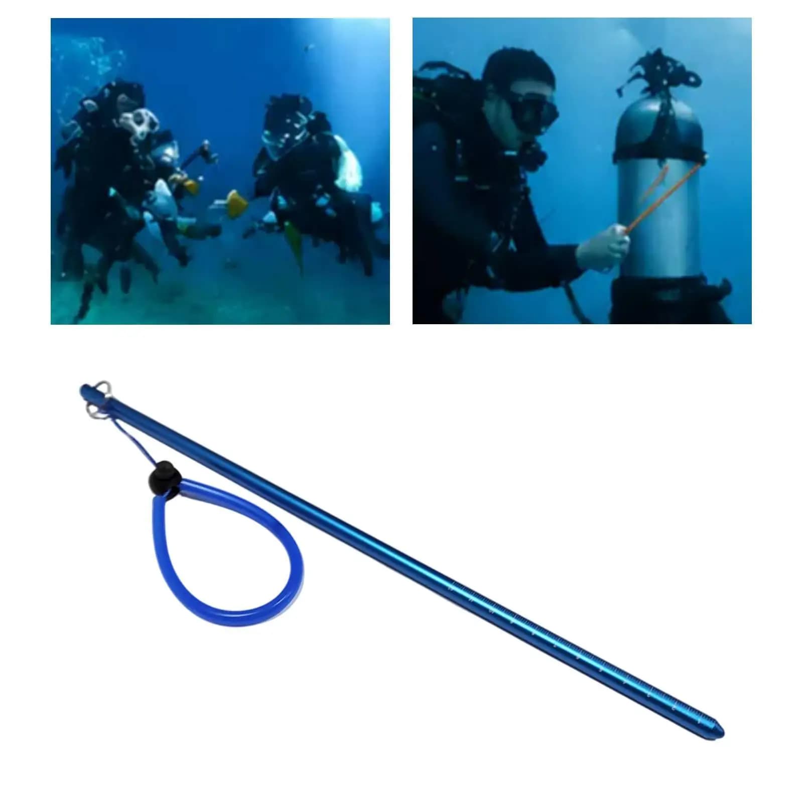 Diving Pointer Stick Dive Rod Snorkeling Diver Communication Multi Function Underwater Noise Maker Tank Banger Wrist Lanyard