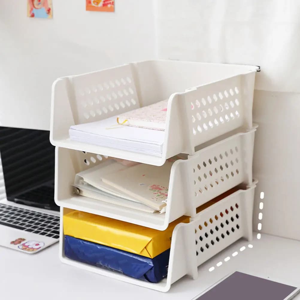 Robusto porta documenti in plastica per scrivania, ufficio o casa, porta documenti resistente, organizer da scrivania moderno