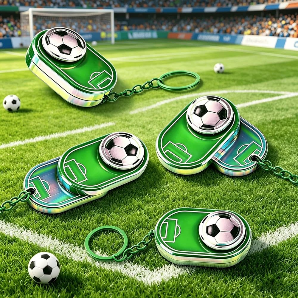Football Match Fidget Slider Rotates Left And Right 360° Push Slider Fidget Toys For Adults Spinner Office Desk Accessories