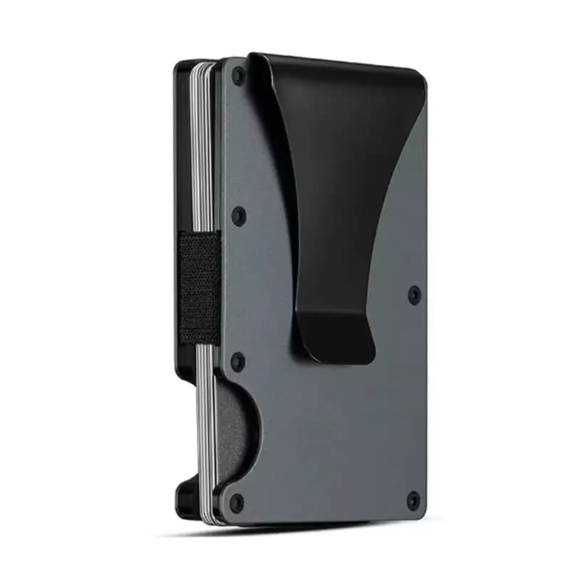 AA63 Portafoglio Minimalista con RFID, Resistente ai Graffi, Porta Carte e Fermasoldi, Design Sottile, Scomparto per Contanti Facilmente Rimovibile