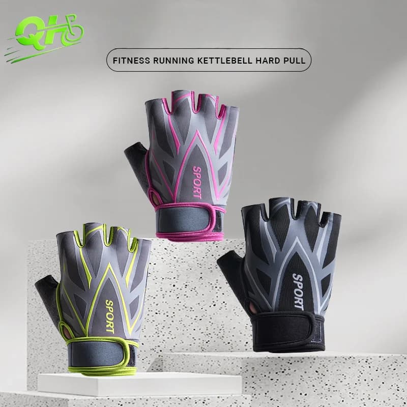 Motorcycle Gloves half fingers Electric Scooter Gym Fitness Anti-slip Wear Resistant Shockproof Cycling Gloves for Exercises