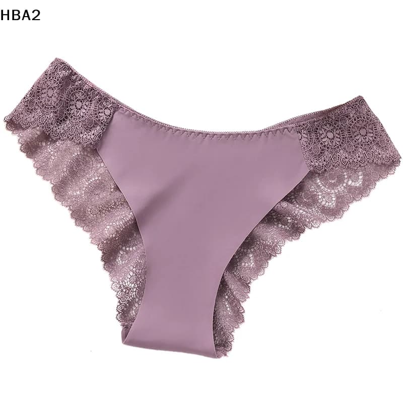 【H】1 pezzo di mutandine da donna in raso di seta, lingerie sexy con finiture in pizzo, slip traspiranti, morbidi e confortevoli per donna