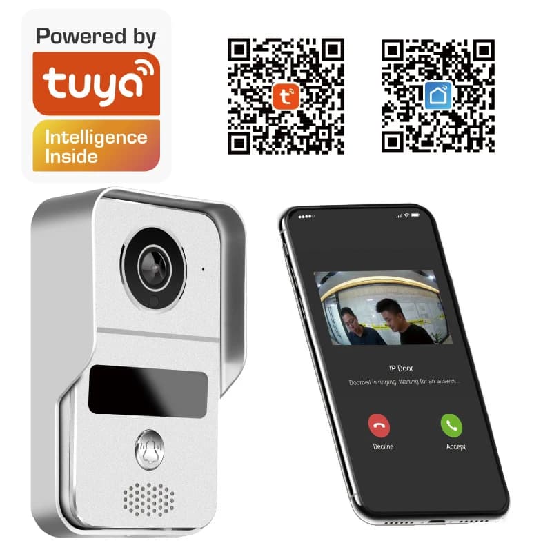 2MP 1080P POE WIFI IP campanello Tuya APP citofono visore visivo per porta con carillon visualizzatore spioncino wireless videocitofono