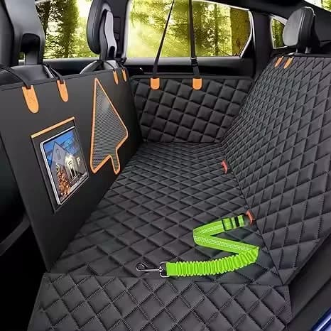 Coprisedile per auto per animali domestici, per sedile posteriore con fondo rigido 137x147 cm cm, impermeabile e facile da pulire, per cuscino posteriore per auto per cani