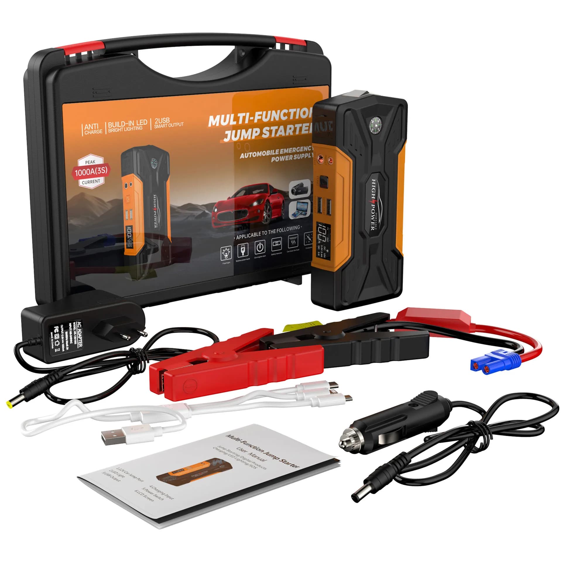 99800mAh 12V Auto Salto di Avviamento Dispositivo di Avviamento Accumulatori E Caricabatterie di Potere Portatile Batteria Avviamento Lanciatore Per Auto Booster Articoli Con Pompa
