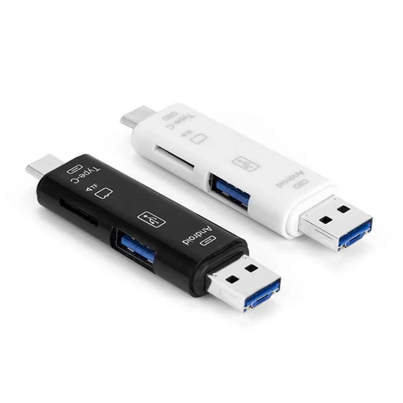 1/2/3/4 pezzi Lettore di schede All-in-1 USB OTG a USB 2.0 TF per schede SDHC TF M2 MMC MS DUO