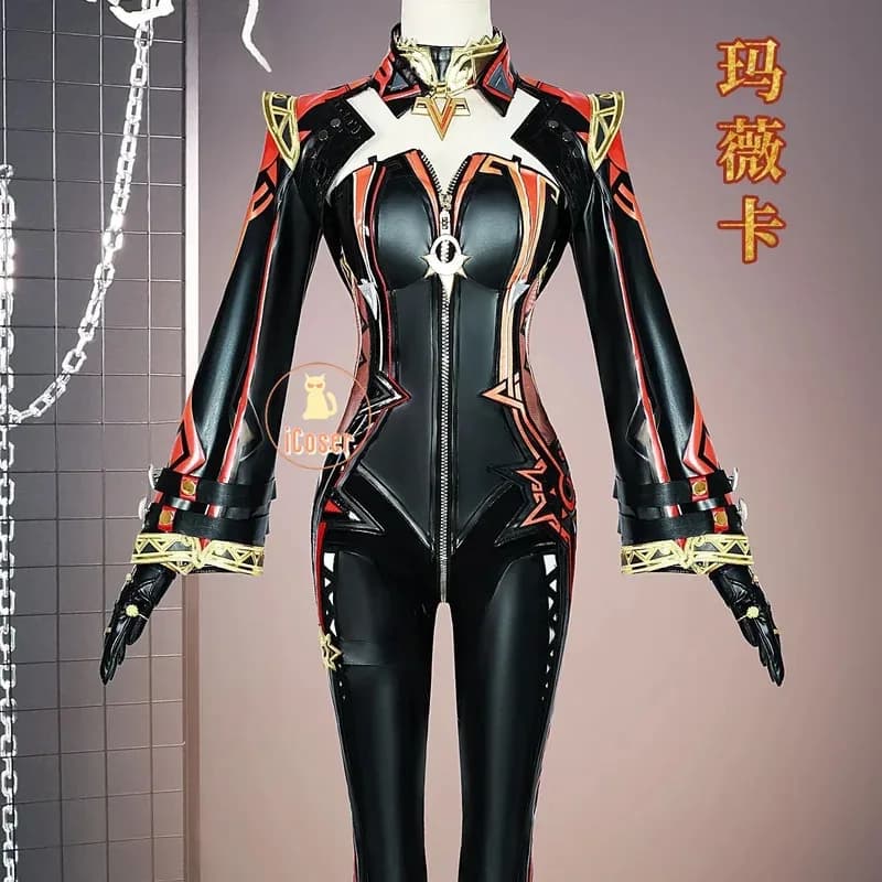 Genshin Impact Mavuika Costume Cosplay Parrucca Gioco Uniforme Orecchini Occhiali da sole Pyro Archon Natlan God of War Halloween Party Womena