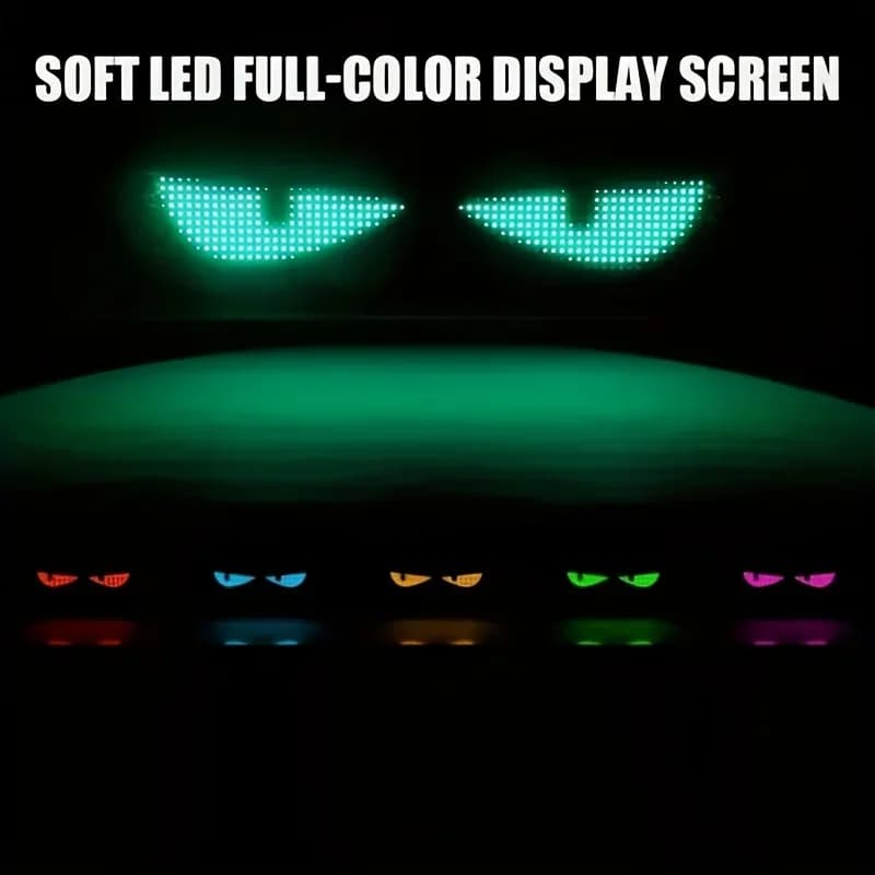 Schermo LED 2 pezzi Schermo LED programmabile Devil Eyes Controllo dell'applicazione della luce e telecomando Adatto per Stor