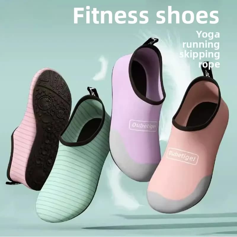 Scarpe da Yoga e Fitness per Donna, Suola Morbida e Silenziosa, Antiscivolo, per Pilates, Esercizi, Salto della Corda, Ginnastica Indoor