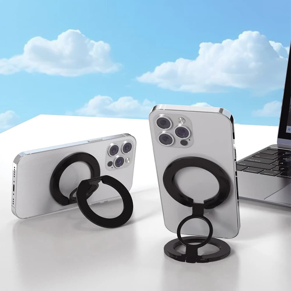 Supporto per tablet magnetico 3 sezioni anello di aspirazione magnetico bifacciale telefono a mano popsocket supporto per iPad Magsafe doppio
