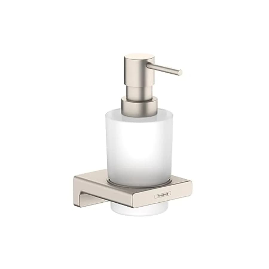 Dispenser di Sapone Liquido Moderno per Bagno e Cucina in Nichel Spazzolato, in Acciaio Inossidabile Durevole