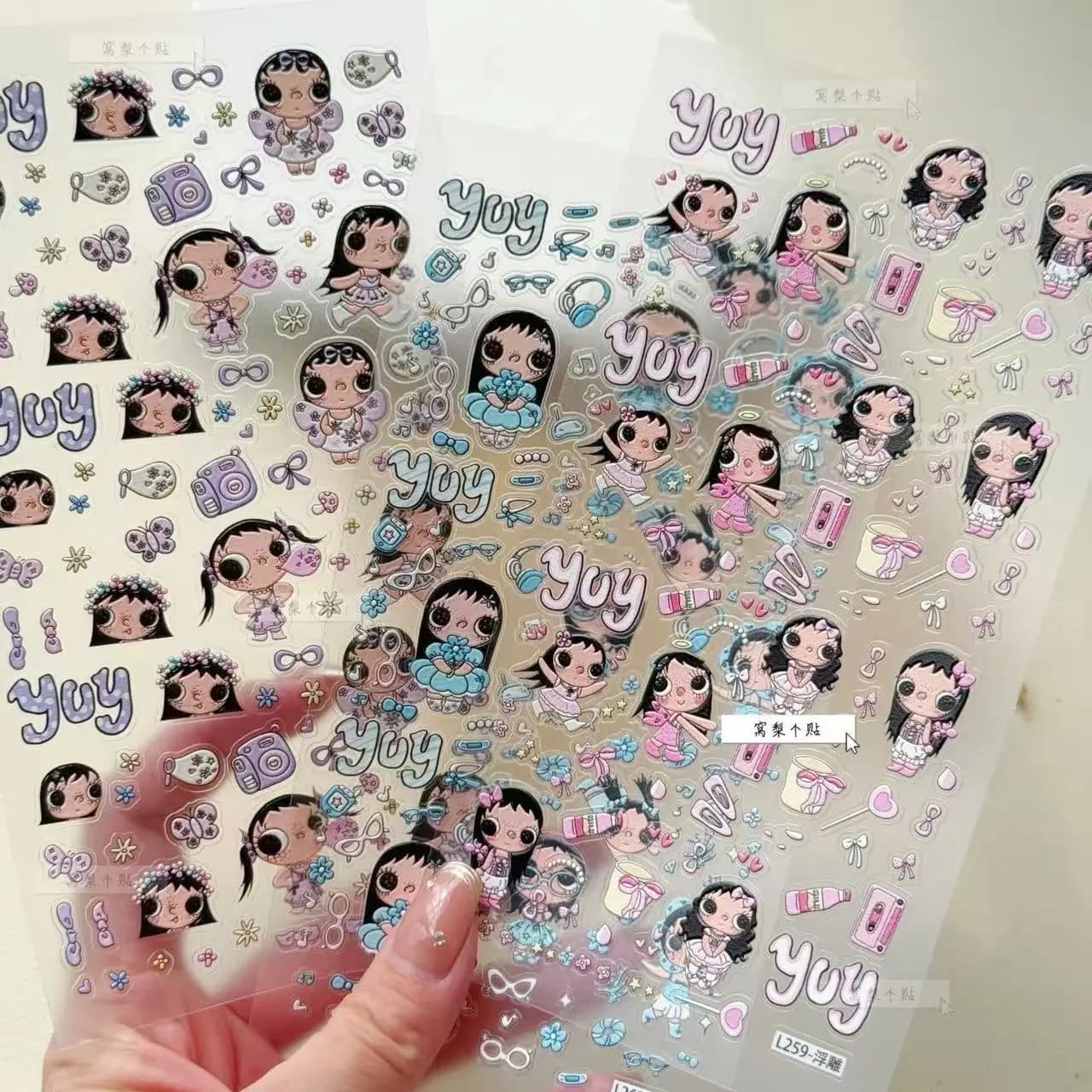 Cute Girly Heart Xiaoyu Yuy Stickers Girly Heart High Value Diy Mobile Phone Case Tablet Account Decoration Stickers Cute Gift