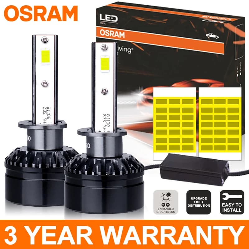 OSRAM H1 Lampadina per fari a LED Mini 50W ETI-CLW Chip per faro per auto Turbo Fan Diodo di luce automatico H1 Lampada fendinebbia 12V 6000K Automobile