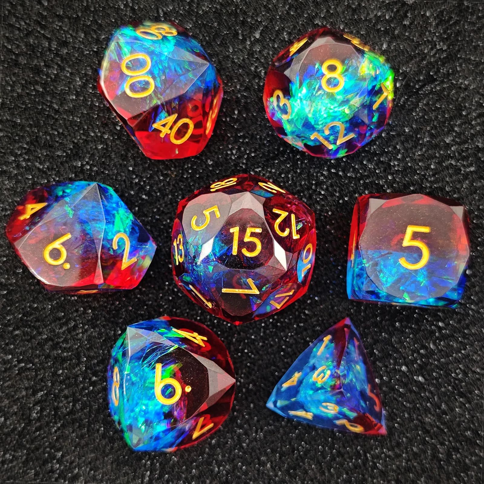 2026 New Multi-faceted Resin Dice Set COC RPG Dices for Dungeons and Dragons DND Board Games role playing games dice Resin Cube