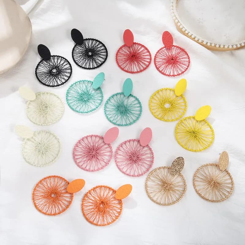 Candy color spring and summer earrings 2020 new jewelry, one piece for hair, dream catcher earrings, and one piece for popular j