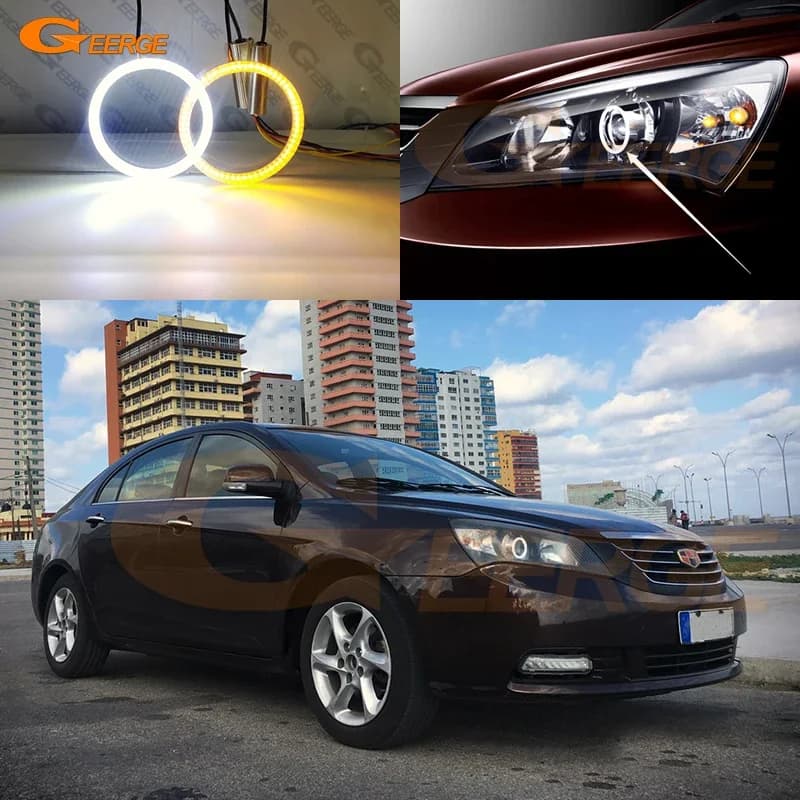 Per Geely Emgrand EC7-RV 7 RV 2009 2010 2011 2012 Eccellente luce diurna Ultra luminosa SMD LED Angel Eyes Kit Halo Anelli