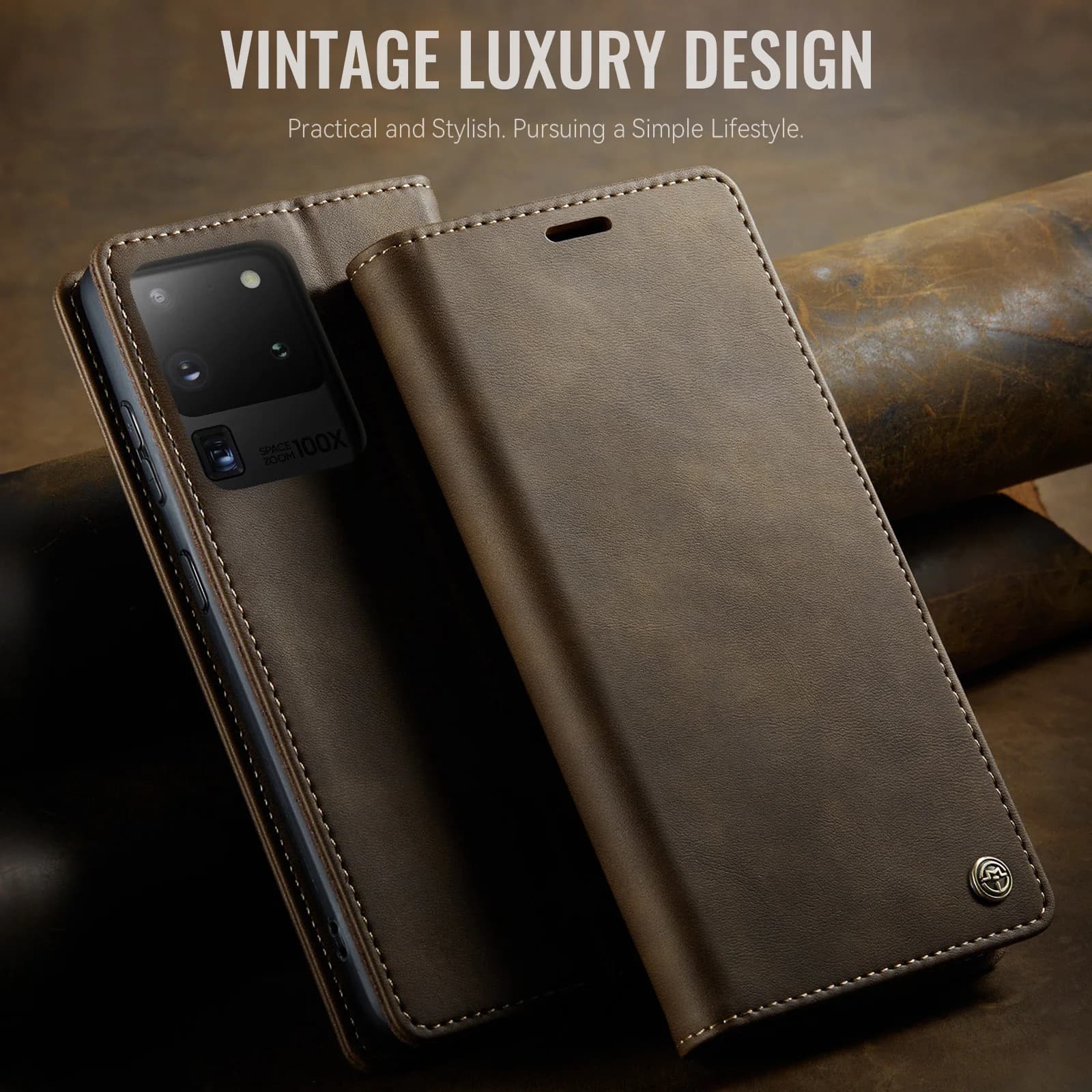 CaseMe-033 For Samsung Galaxy S26 S25 Ultra S24 S23 S22+ S21 S20 S10 Phone Case Flip Premium PU Leather Wallet Card Holder Cover