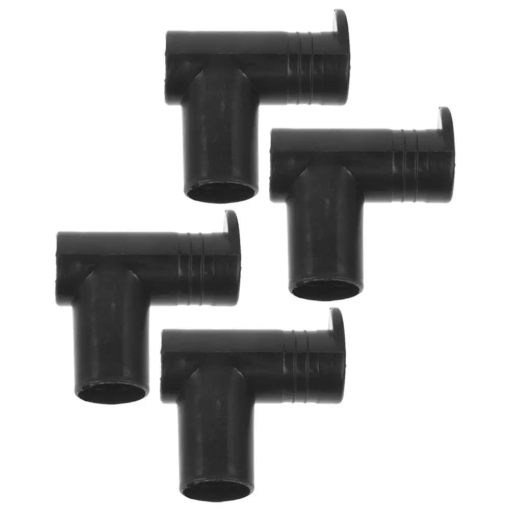 4 Parts Black Plastic Connectors for Clothes racks and Dryers, Spare parts