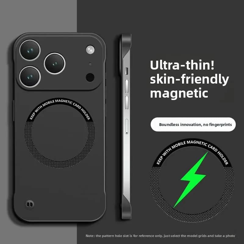 Ultra Thin Hard PC Magnetic Frameless for Magsafe Phone Case for IPhone 16E 17 Air 16 Plus 15 14 13 12 11 Pro Max Matte Cover
