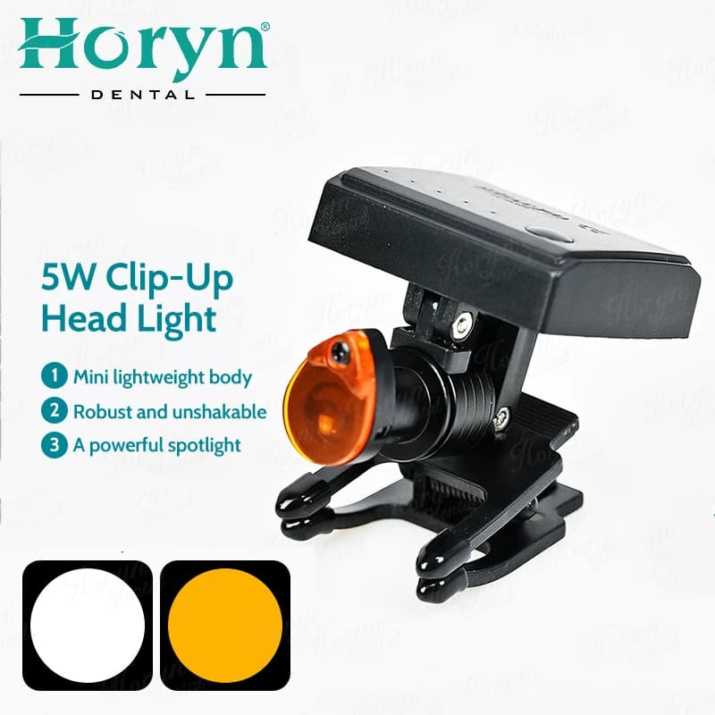 5 W Wireless LED Dental Light With Portable Binocular Clip Light For Medical Enlargement Lab Lens With Dentist Enlargement Lens