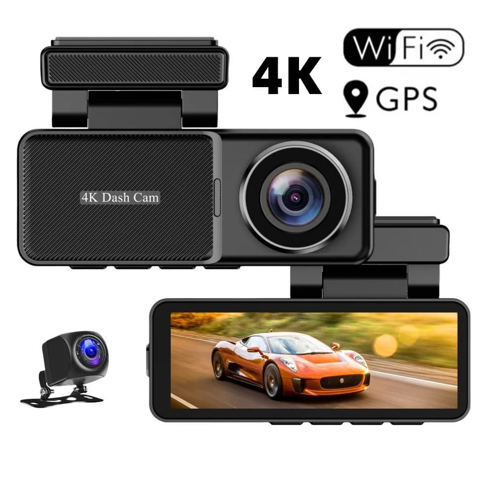 New 3.2 inch 4K Dash Cam Front and Rear Dual Lens Night Vision WiFi Car DVR