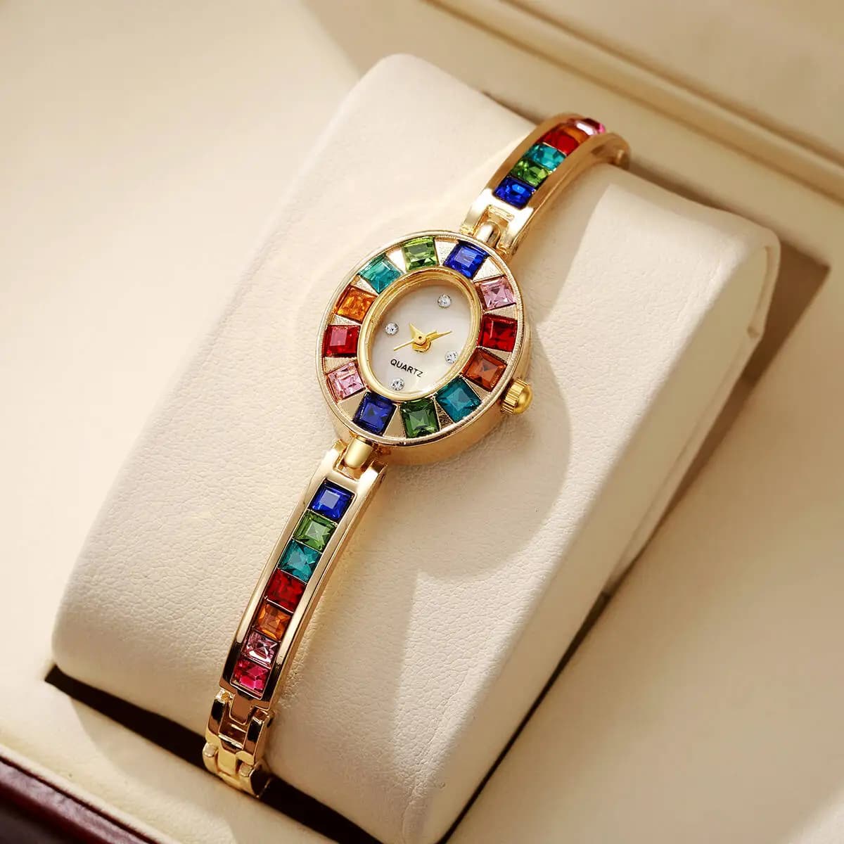 Women's Rhinestone Quartz Watch Women's Quartz Wrist Watch With Fashion Strap Reloj Mujer Girl's Watch Gift (No Box)