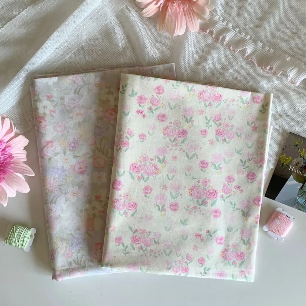 Tessuto floreale in cotone 140x50 cm per borse per vestiti fai da te Abbigliamento per la casa Abbigliamento per bambini INS Panno da cucito alla moda