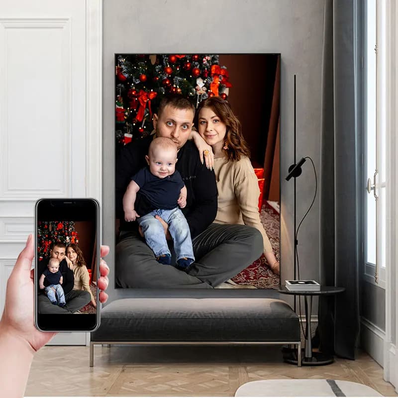 custom family photo/regales for torque party 1 pcs Send photo and printing of paintings on canvas with do-it-yourself frame or without frame for decoration