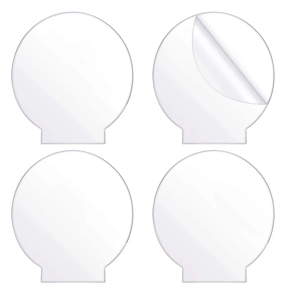 A42F 4 pezzi pannello rotondo in foglio acrilico trasparente spesso (4 mm) pannello acrilico in plastica per base luminosa a LED, cartello, progetti di visualizzazione fai da te