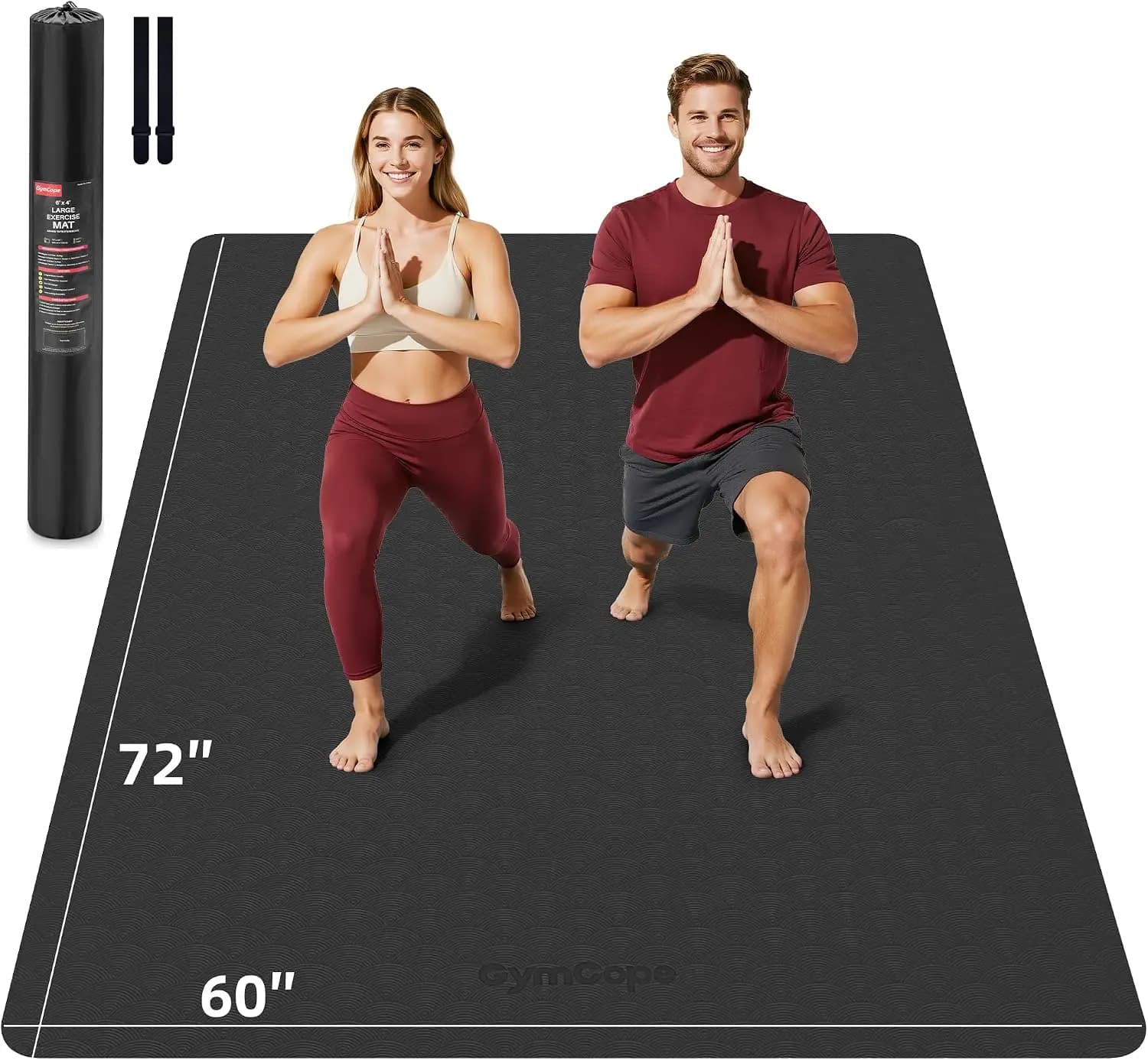 Extra Large Yoga Mat 78x57in, TPE Non-Slip Pilates Mat for Home Gym, Yoga, Stretching