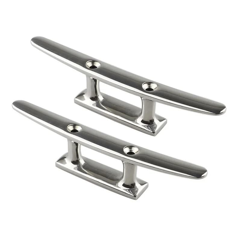 2 pezzi combinato tacchetta di ormeggio 5 "6" 8 "2 fori in acciaio inossidabile 316 lucido tacchette per barche per barche marine ponte corda legare yacht