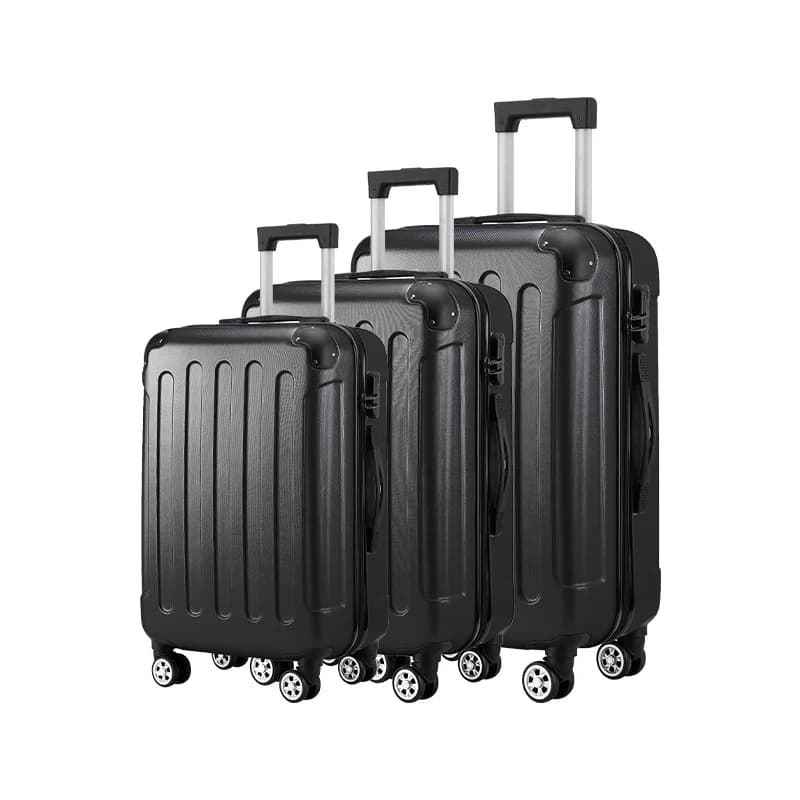 Trolley classico 3 pezzi Valigia vintage 20 24 28 pollici 3 in 1 Set Bagagli da viaggio Borsa unisex Angolo 360 Ruote universali opzionali