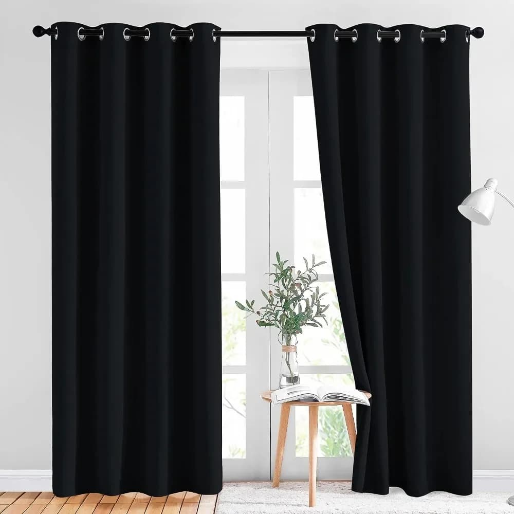 1PC 90% Darkening Tent for Bedroom Living Room Screen window Thermal Insulated Passage Panels Shading Curtains That Reduce Light