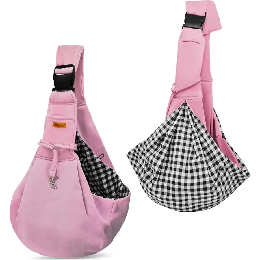 Trasportino reversibile per animali domestici a mani libere per cani e gatti con tracolla regolabile Design con custodia morbida Ideale per viaggi all'aperto e D