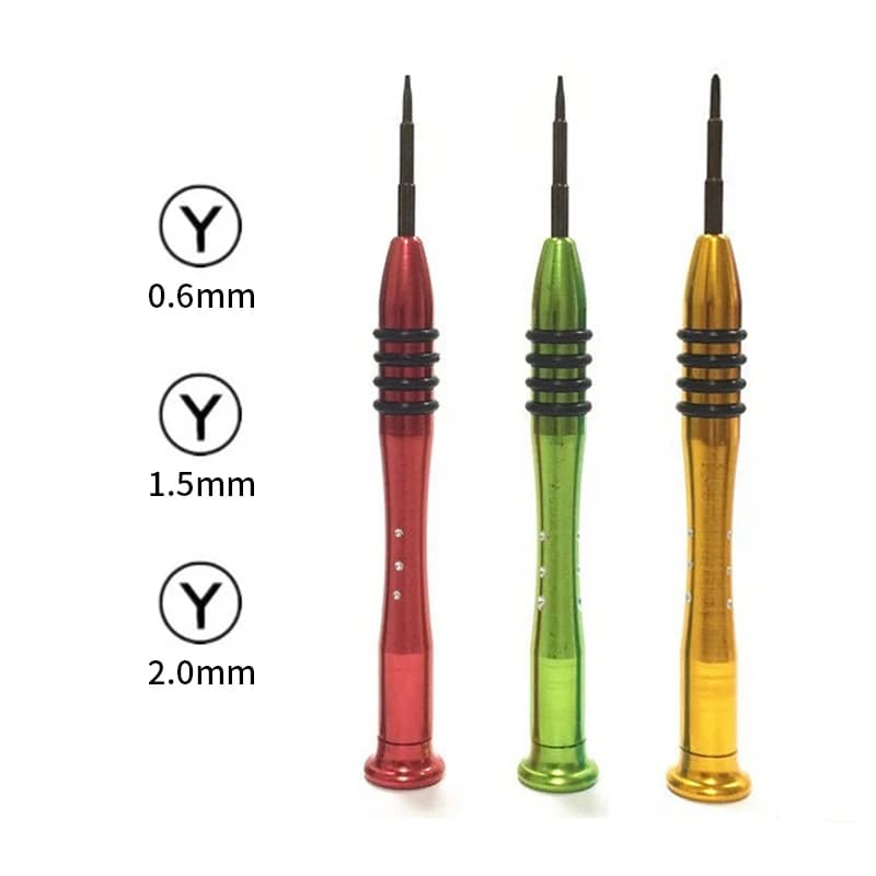 Cacciavite Triwing con punta a Y da 0,6 mm 1,5 mm 2,0 mm per Nintendo Switch JoyCon per iPhone 7 8 Plus per Samsung Gear S3 Smartwatch Repair