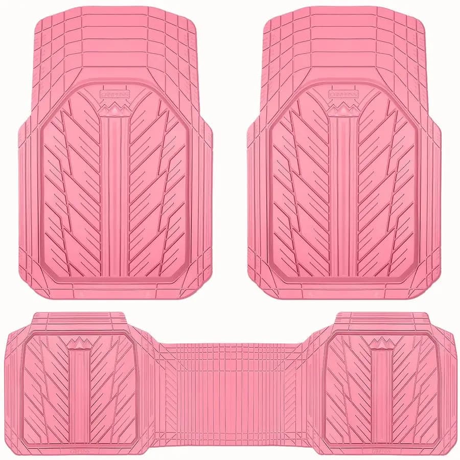 Car mats in Rubber Peasant, Waterproof Mats Backgrounds for All Seasons, Universal Car Mats on Size for Auto SUV Trucks
