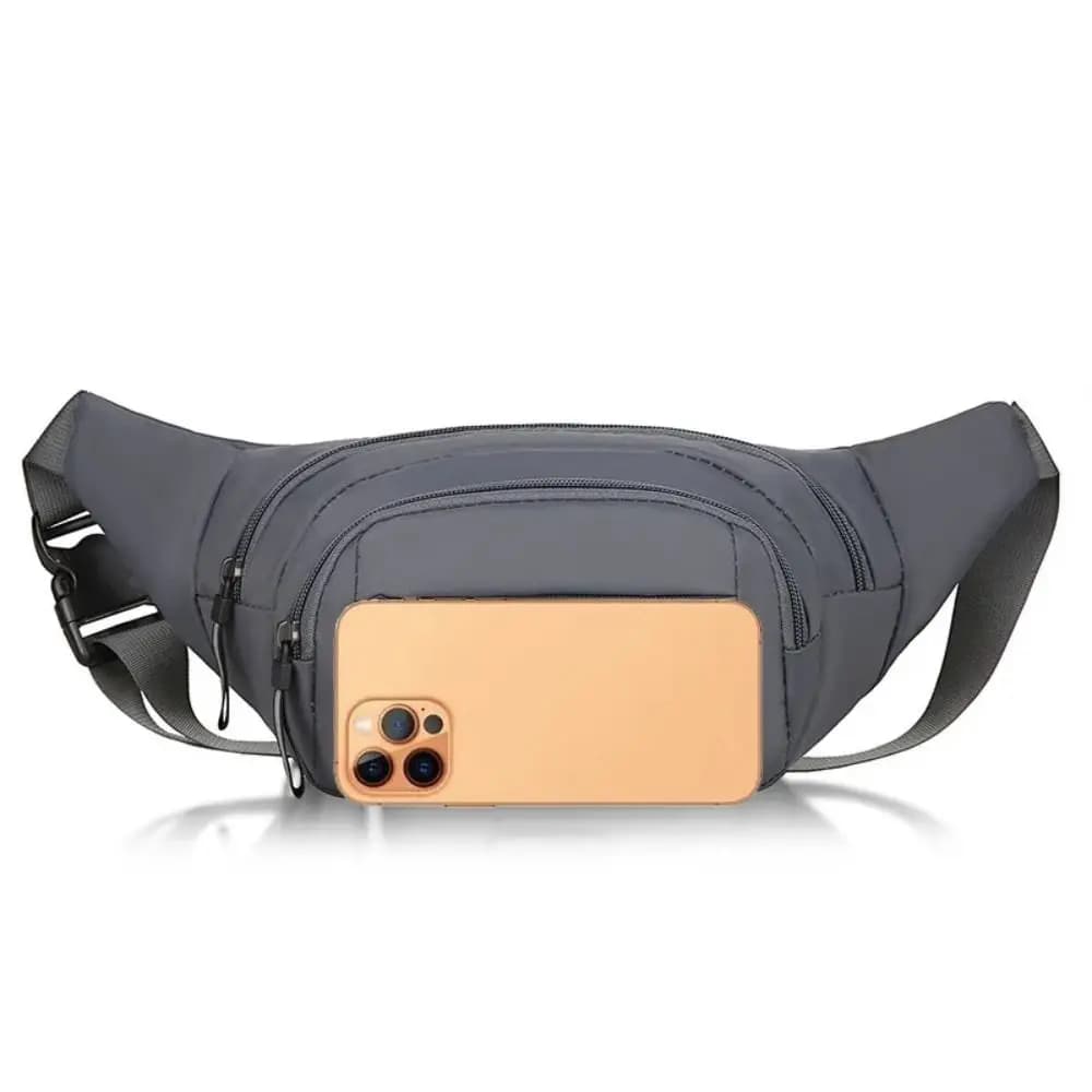 Men's Multifunctional Nylon Waist Bag Crossbdoy Waterproof Large Capacity Men's Running Belt Lightweight And Adjustable