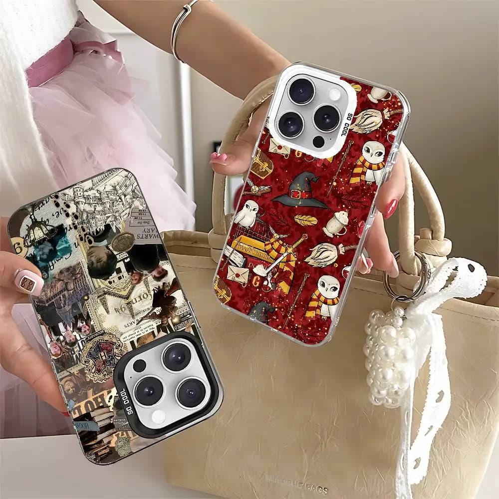 Custodia per Telefono Magic I-Harry P-PotterS per iPhone 17 16 15 14 13 12 Mini Pro Max Plus, Cover Colorata Argento