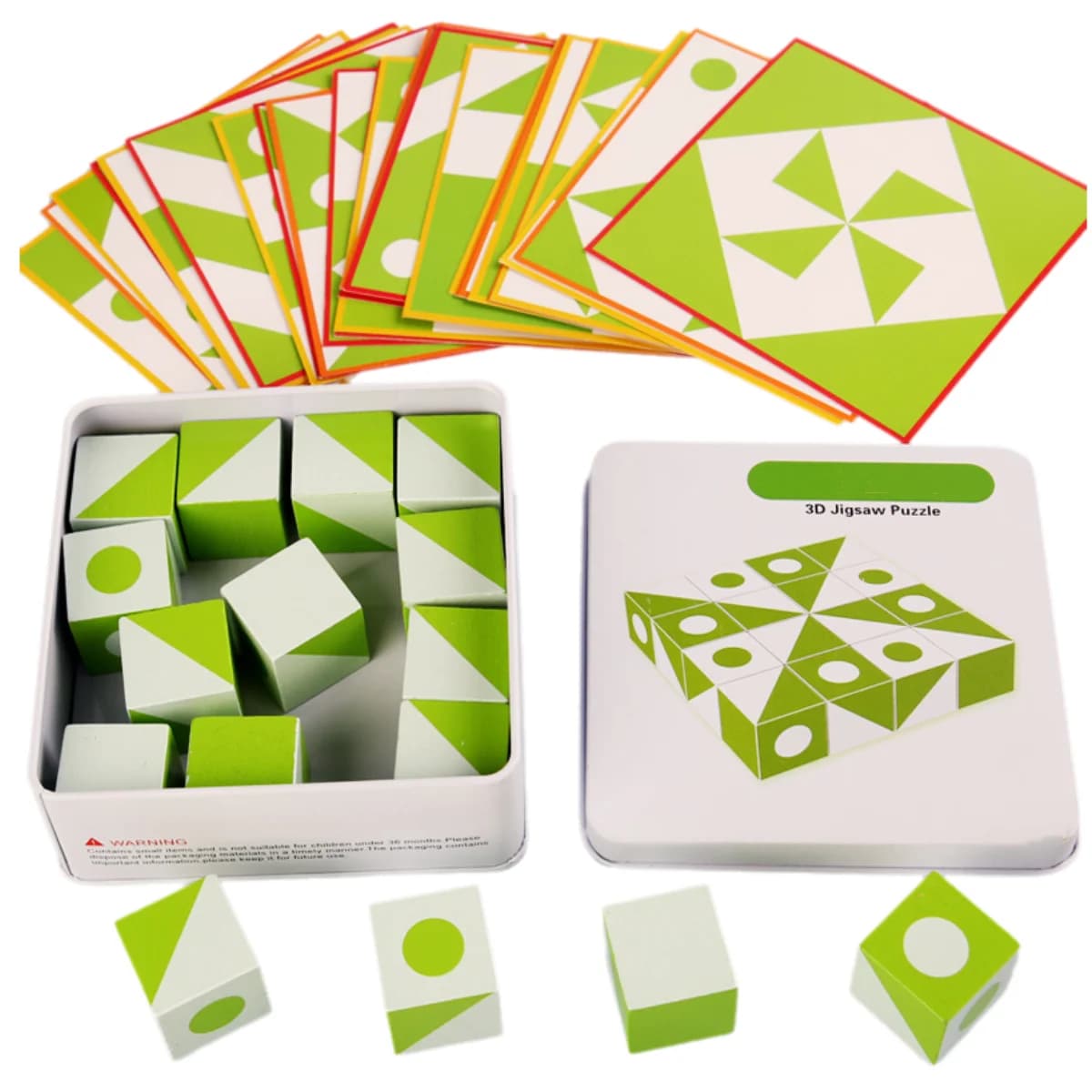 Puzzle 3D in legno Gioco Forma geometrica Pensiero logico Giocattolo educativo per bambini Apprendimento precoce Regali per bambini intellettuali