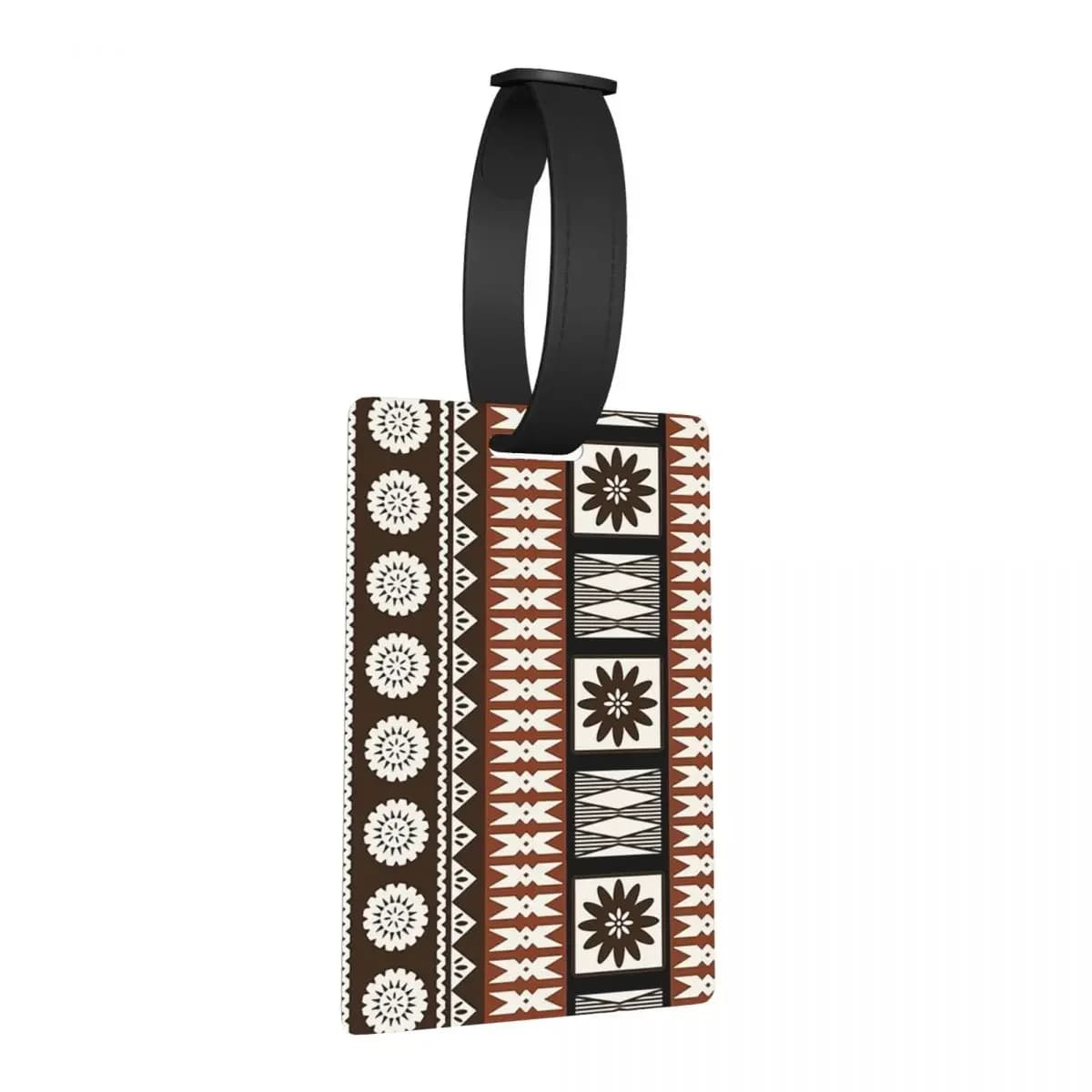 Fijian Masi - Tapa Etichette per bagagli Accessori per valigie Moda da viaggio Etichetta per imbarco per bagagli Porta etichette ID Nome Indirizzo